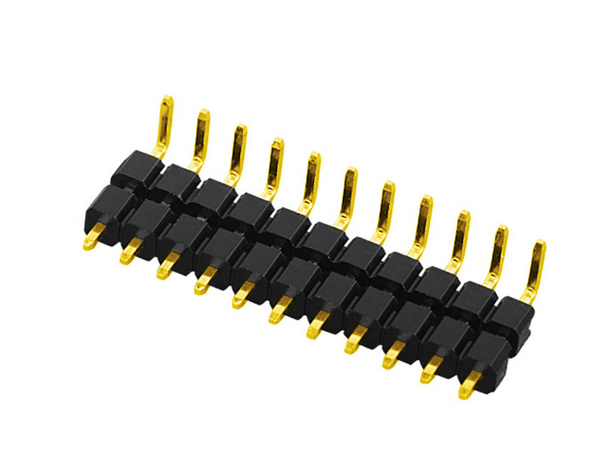 PH2.54mm Pin Header Single Row Dual Body Right Angle Type Board to Board Connector Pin Connector 