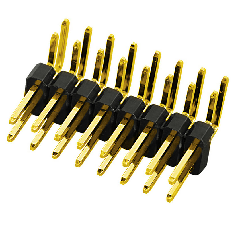 PH2.54mm Pin Header H=2.54mm Dual Row Single Body Right Angle Type Board to Board Connector 